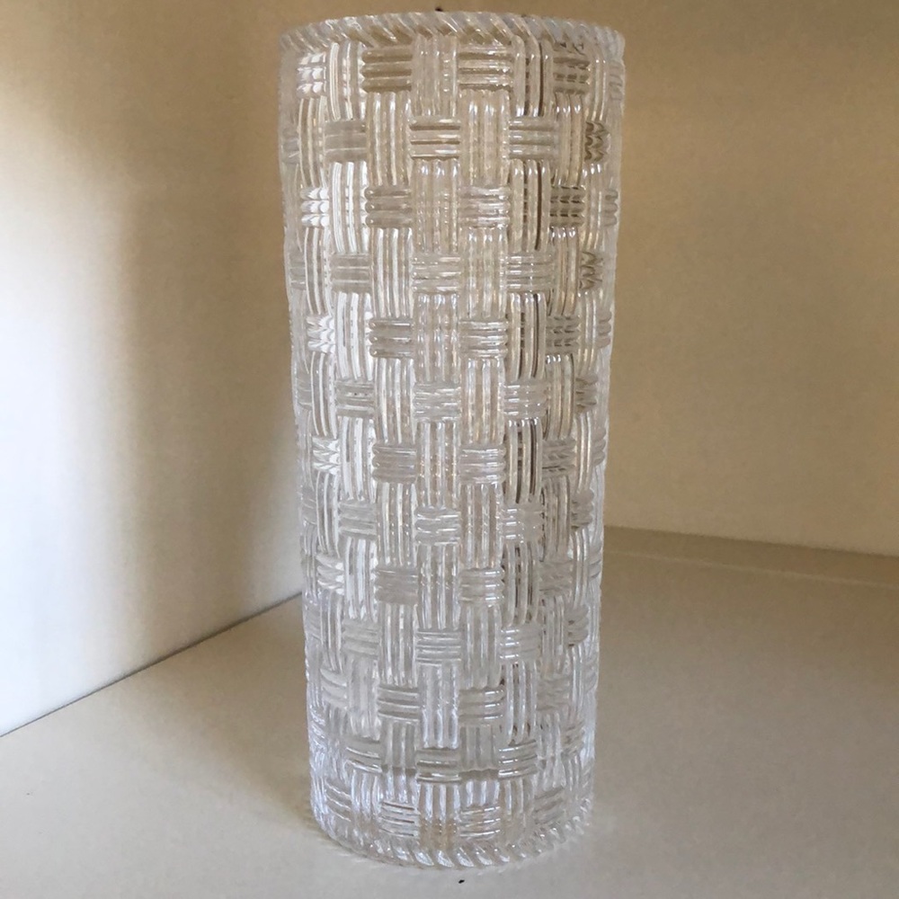 Tiffany Weave Crystal Vase
